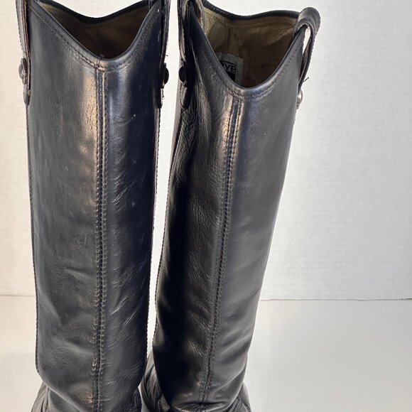 Frye Black Leather Boots Women's size 7.5 - Picture 3 of 16